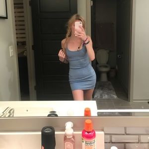 blue bodycon dress